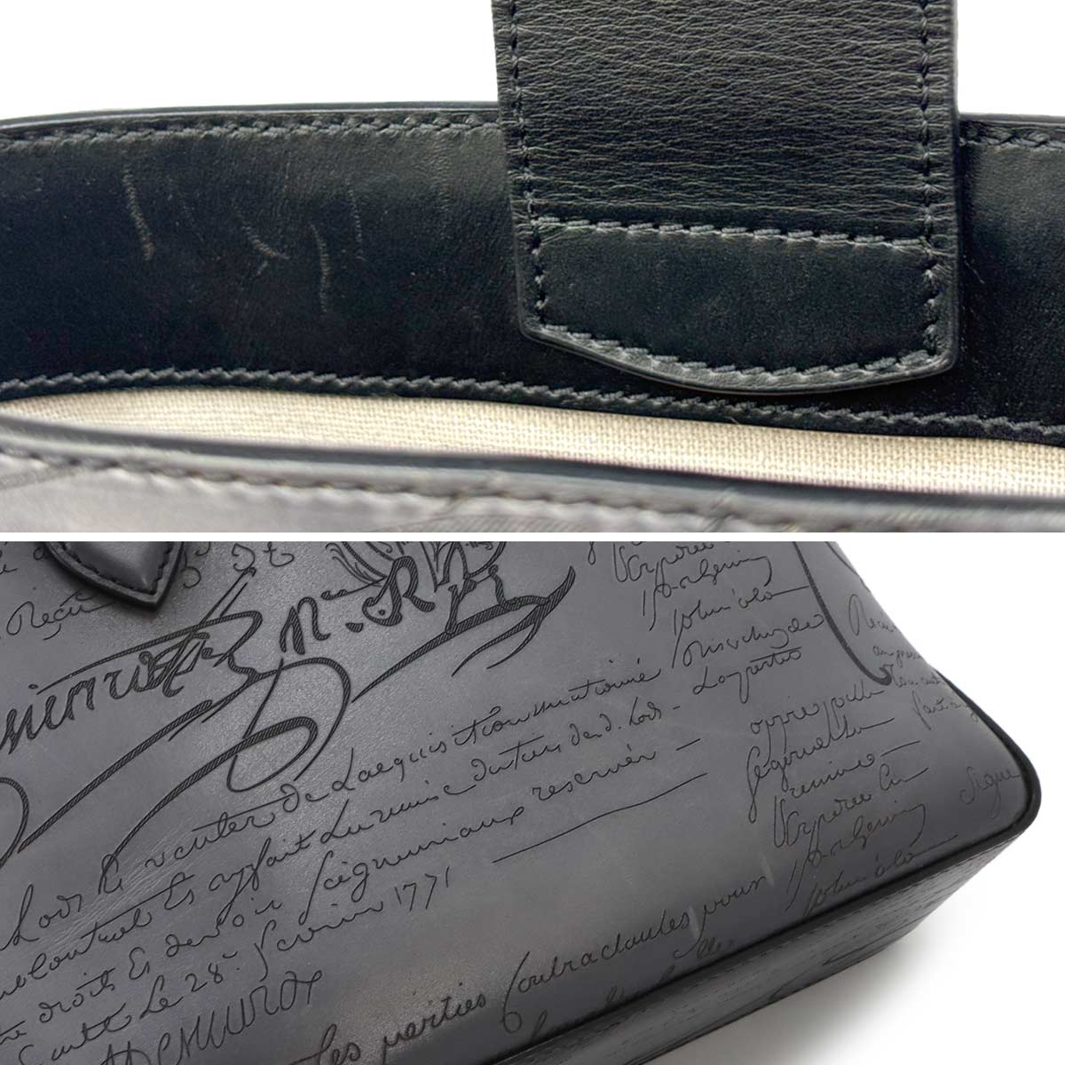Toujours Gulliver Hand Bag Venezia Leather Gray Purse
