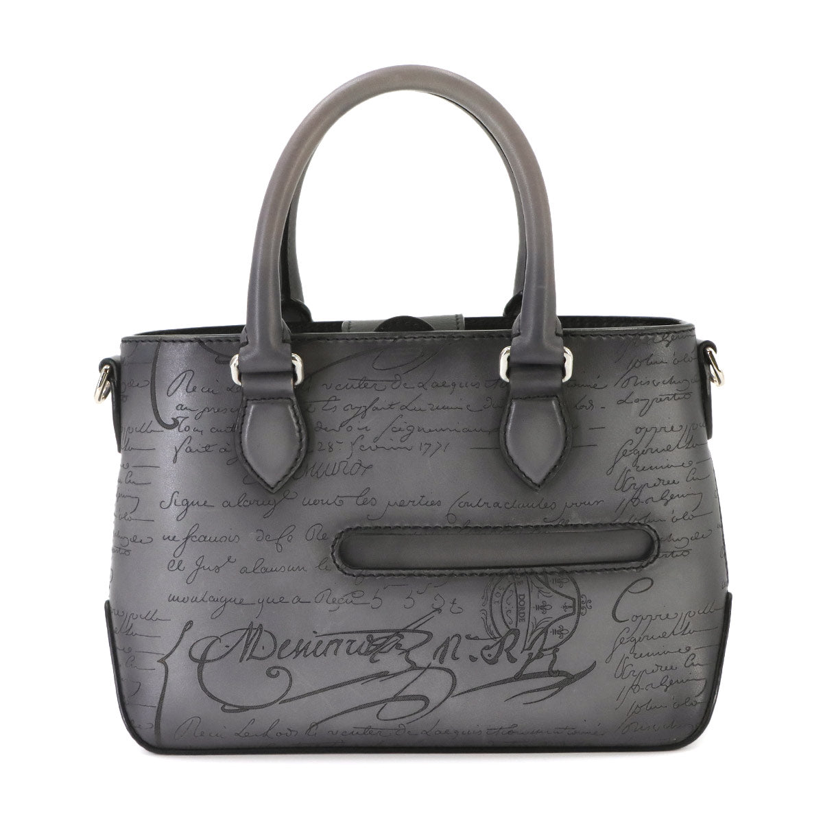 Toujours Gulliver Hand Bag Venezia Leather Gray Purse