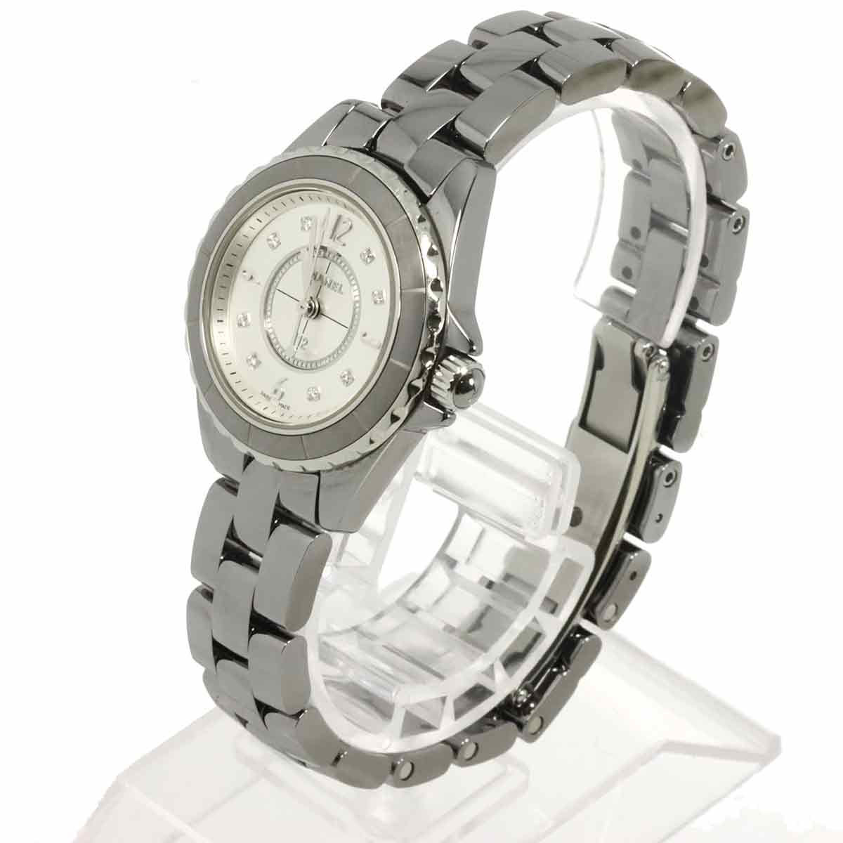 J12 Chromatic 29mm H3401 8P Diamond Quartz Silver Dial Ladies