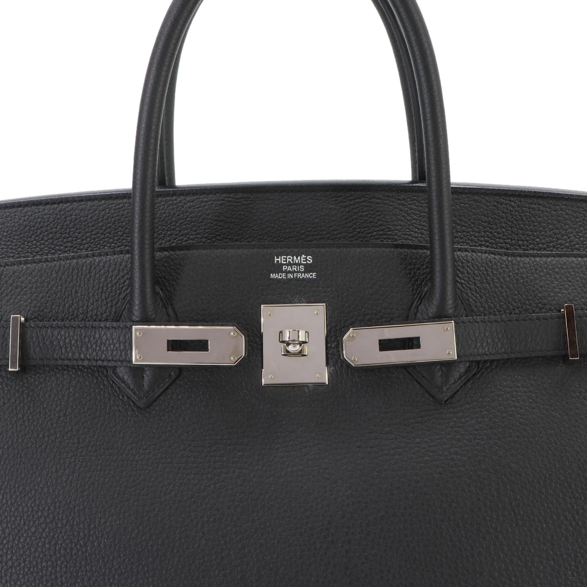 Birkin 40 Veau Togo Black Hand Bag Purse