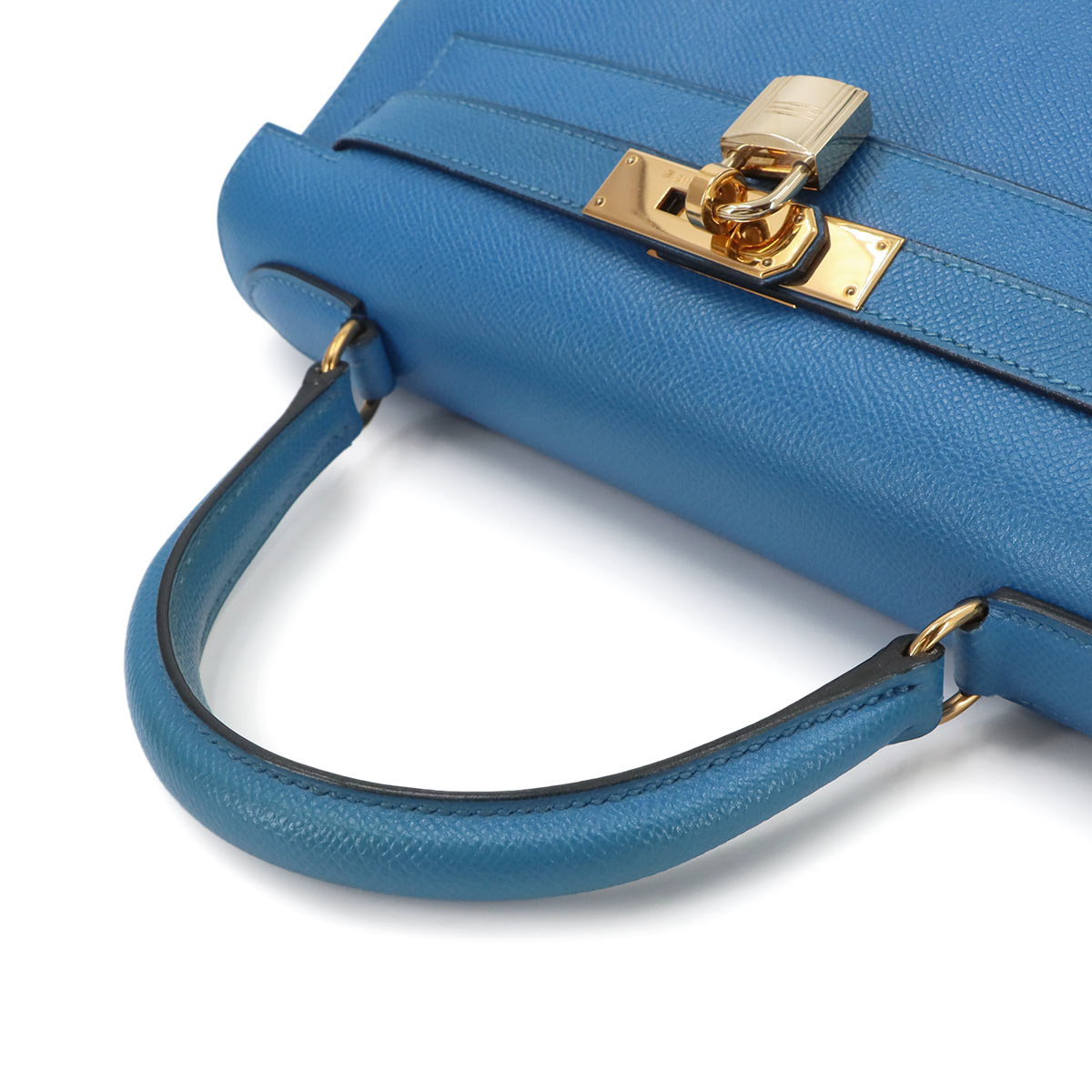 Kelly 28 2way Hand Shoulder Bag Couchevel Epsom Blue France