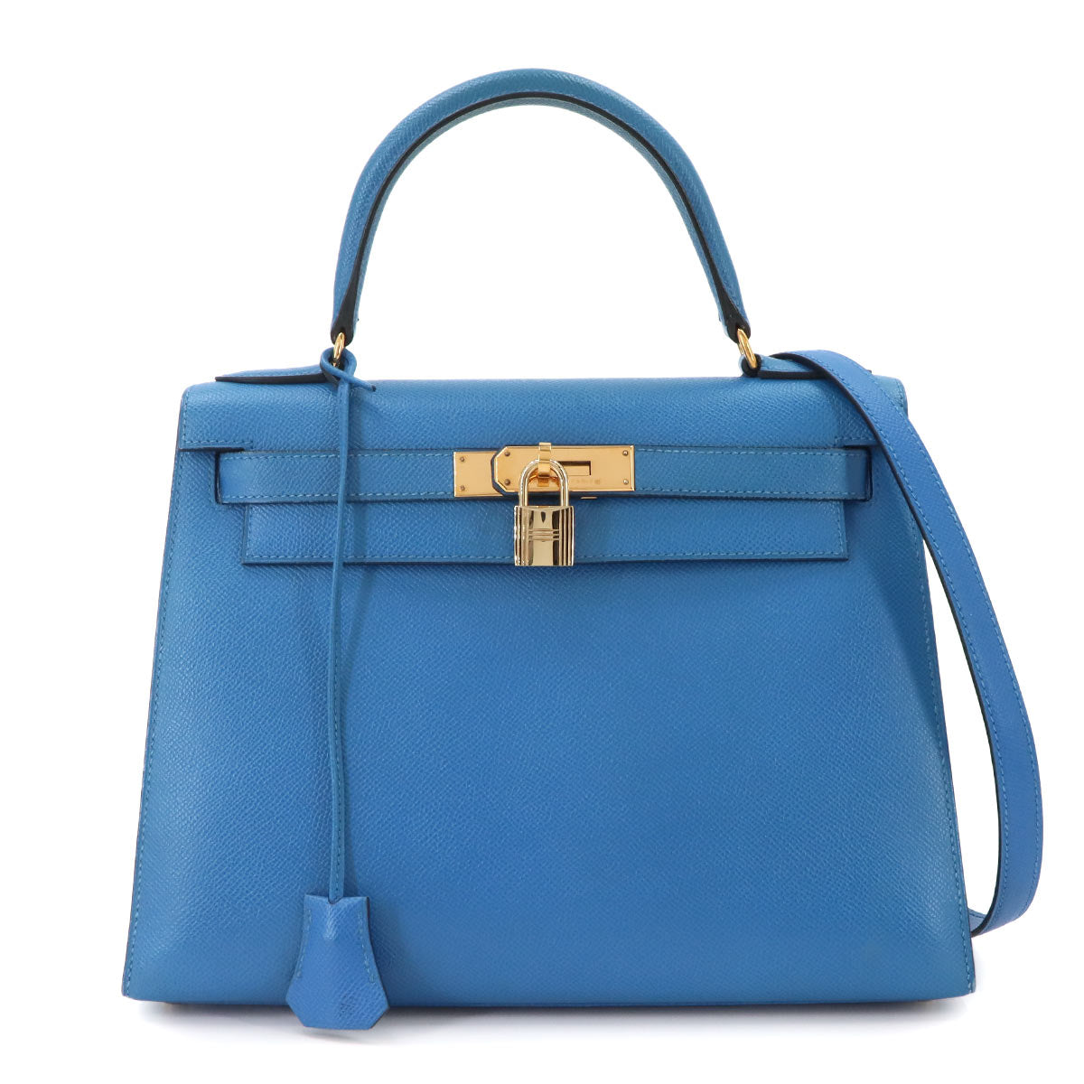 Kelly 28 2way Hand Shoulder Bag Couchevel Epsom Blue France