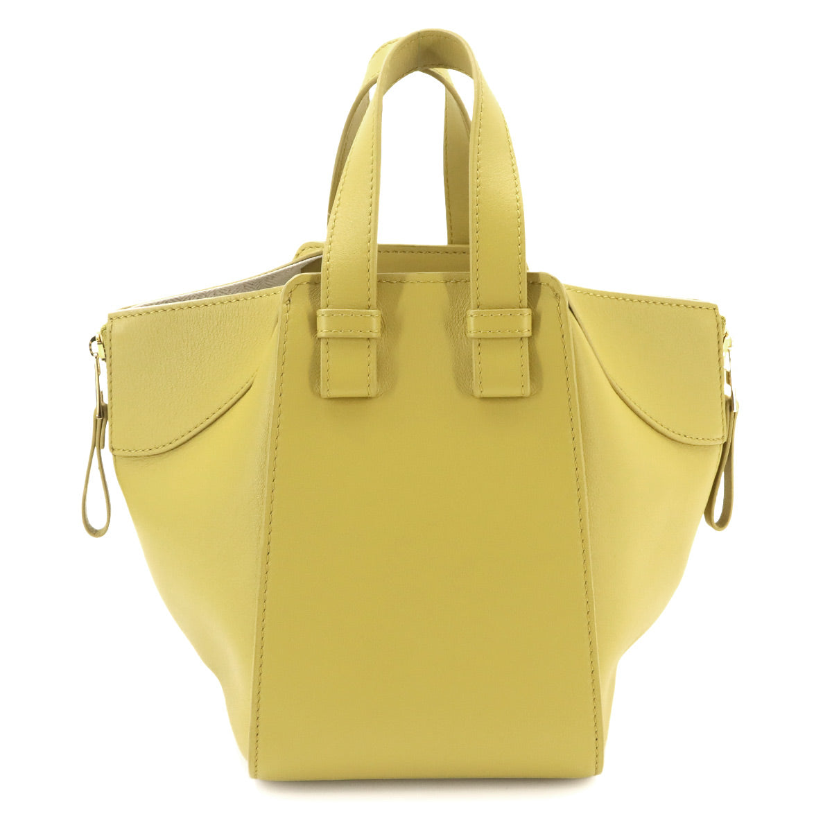 Hammock Compact 2way Hand Shoulder Bag Leather Yellow