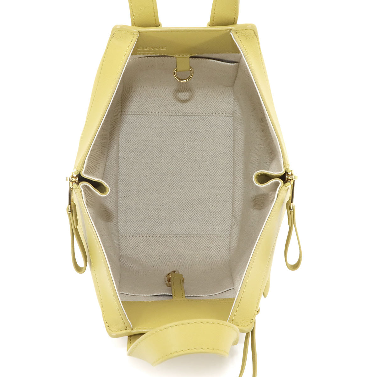 Hammock Compact 2way Hand Shoulder Bag Leather Yellow