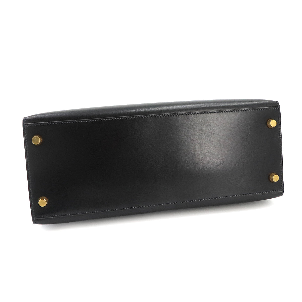 Kelly 28 Box carf Black 2way Hand Shoulder Bag Purse