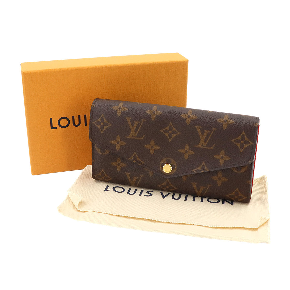 Monogram Sarah Wallet Brown Poppy Coquelicot M62236