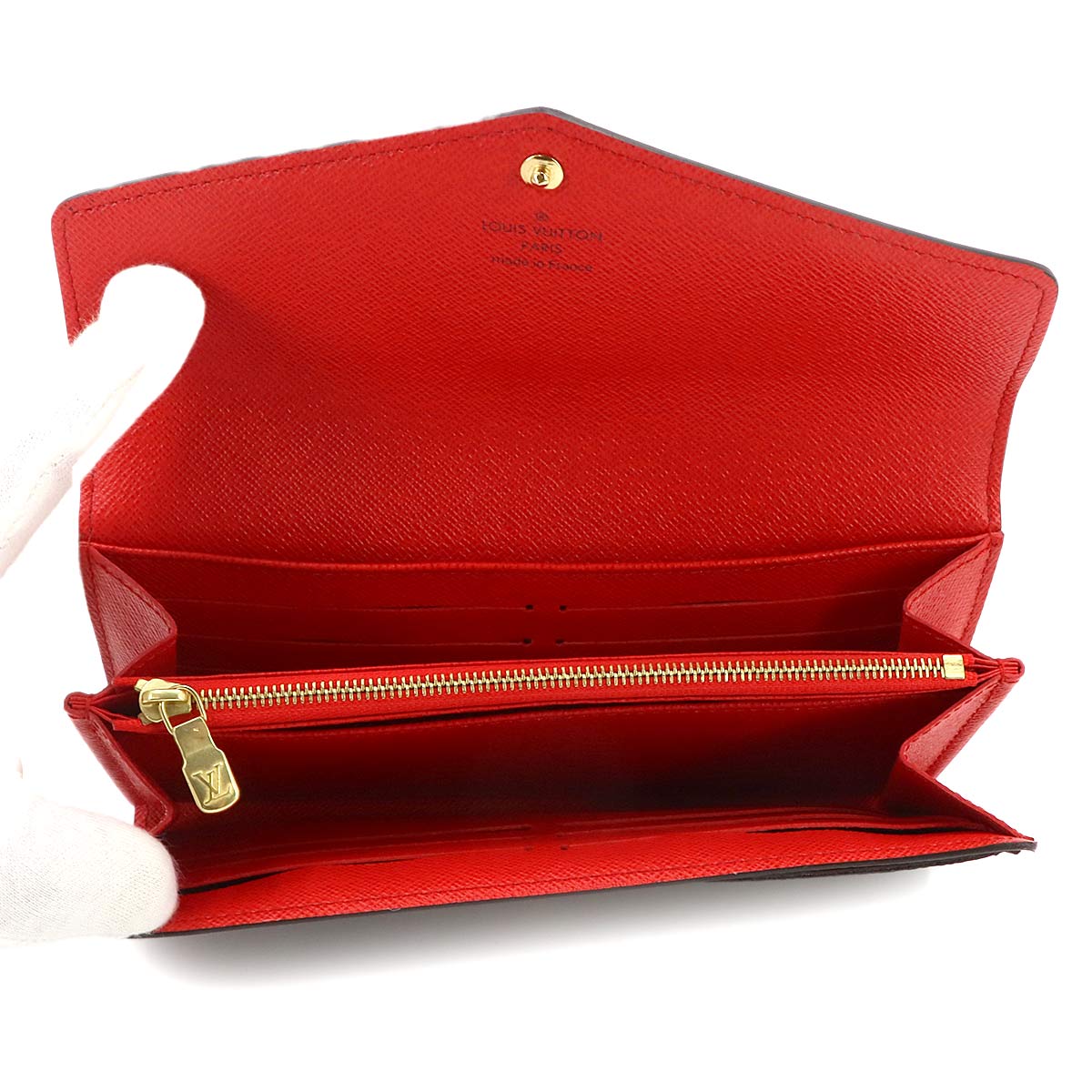 Monogram Sarah Wallet Brown Poppy Coquelicot M62236