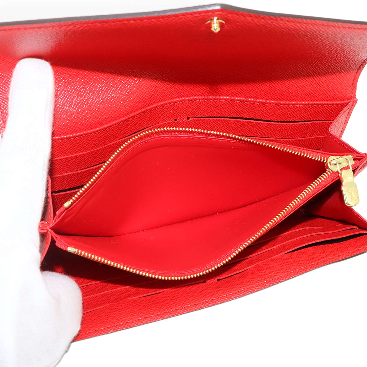 Monogram Sarah Wallet Brown Poppy Coquelicot M62236
