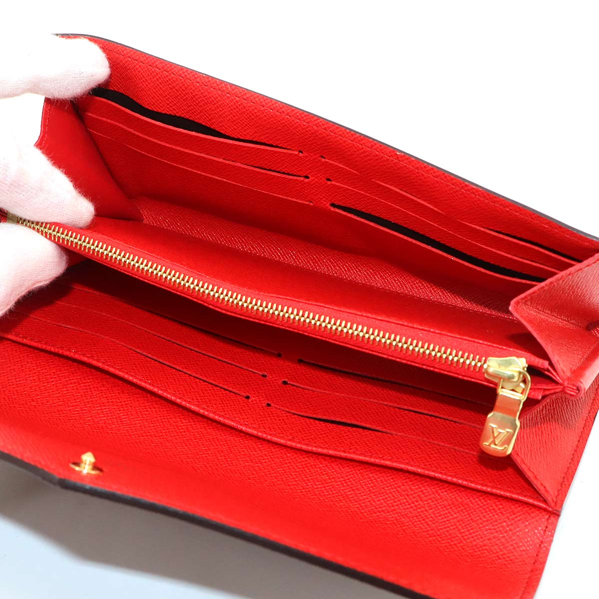 Monogram Sarah Wallet Brown Poppy Coquelicot M62236