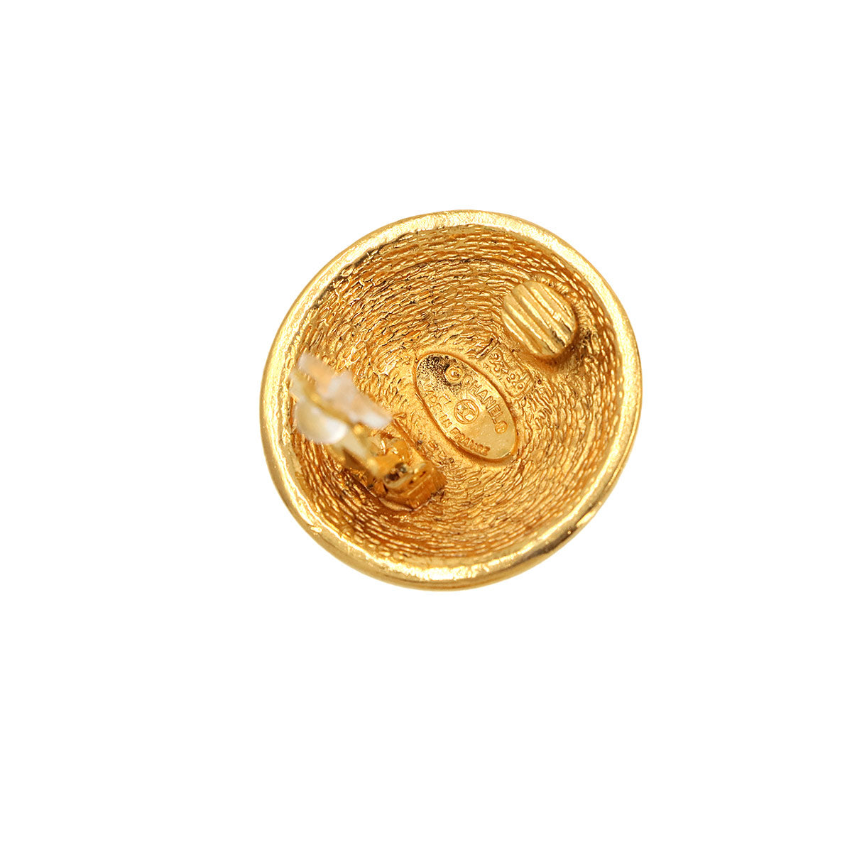 Coco Earrings Round type Gold Vintage Accessory