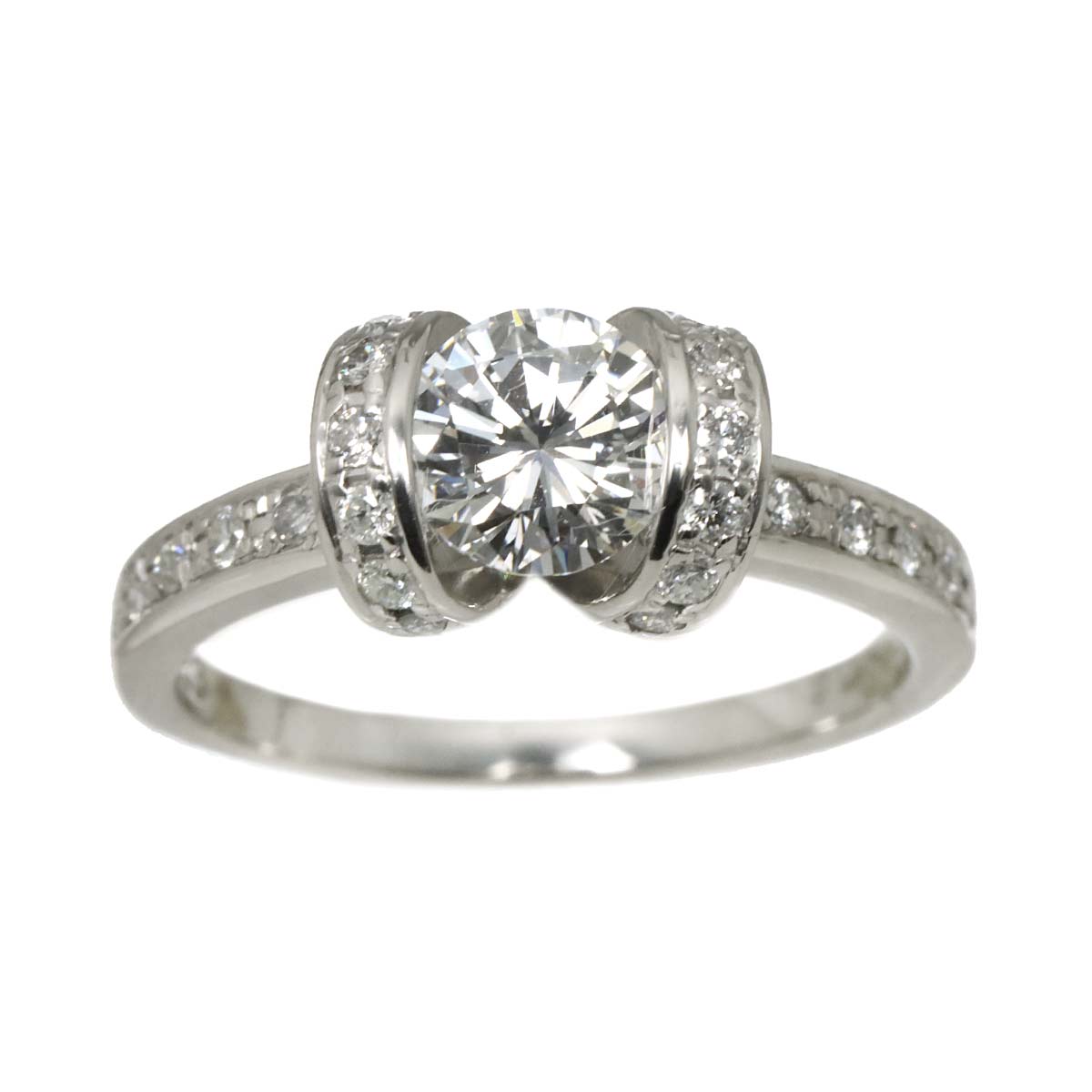 Diamond 0.75ct E/VVS2 0.23ct Ring Pt Platinum size5.5-5.75(US)