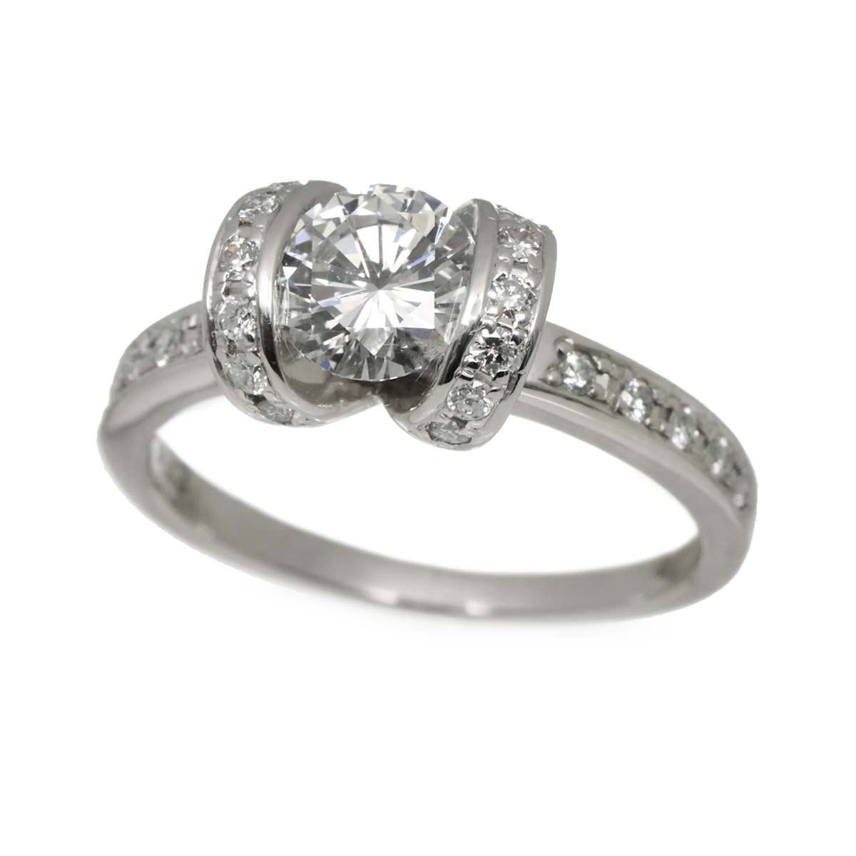 Diamond 0.75ct E/VVS2 0.23ct Ring Pt Platinum size5.5-5.75(US)
