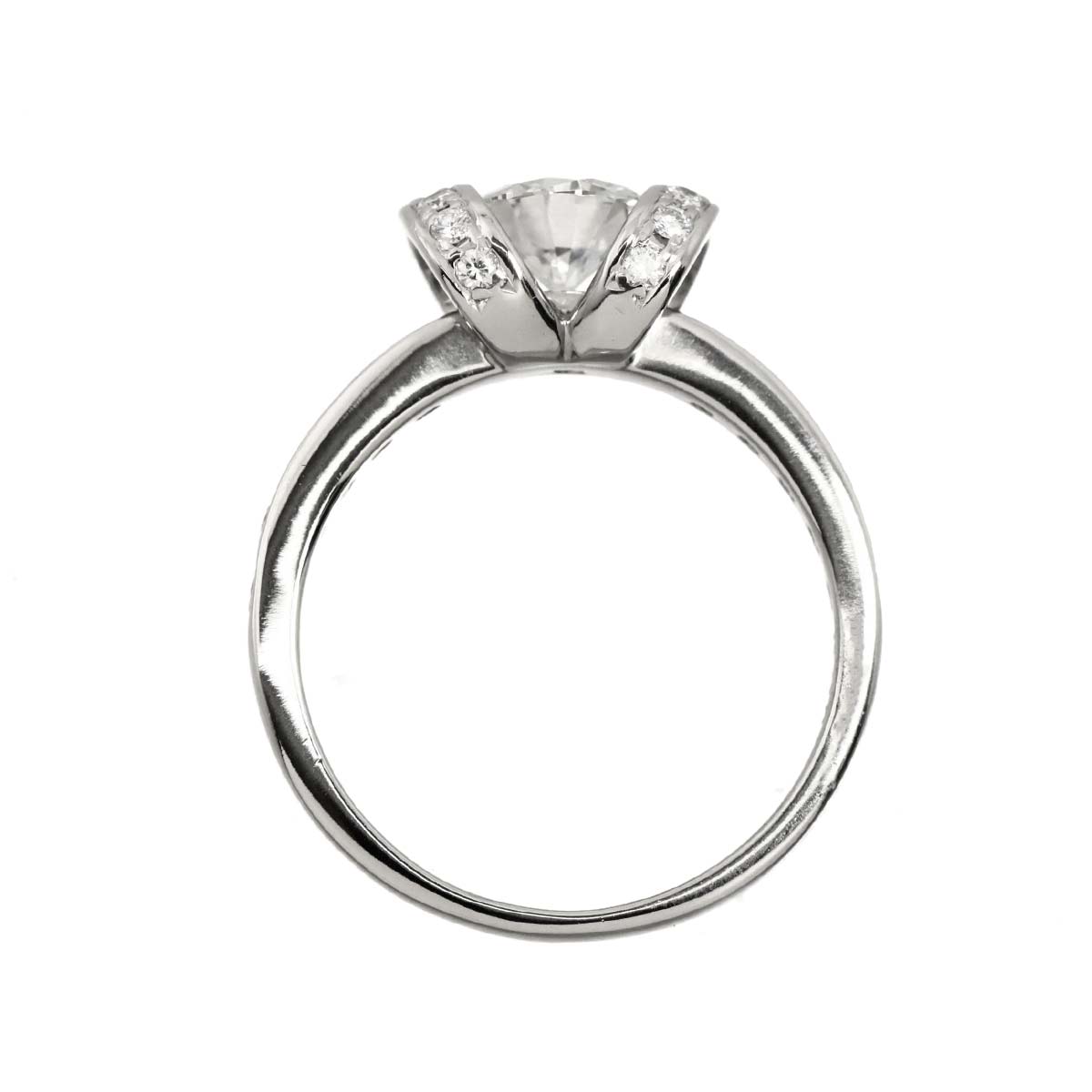 Diamond 0.75ct E/VVS2 0.23ct Ring Pt Platinum size5.5-5.75(US)