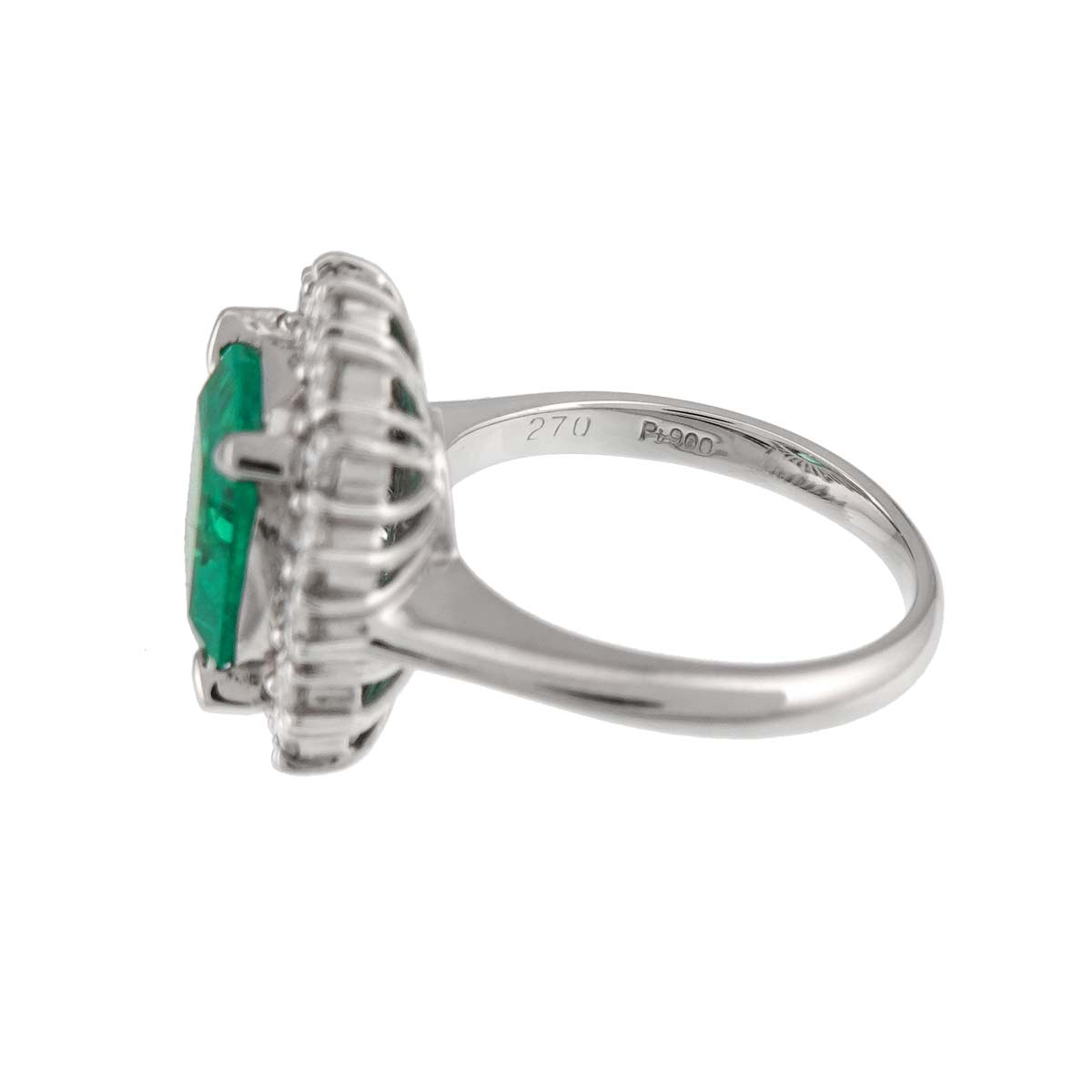 Emerald 2.70ct Diamond 1.02ct Ring Pt Platinum size5.5-5.75(US)