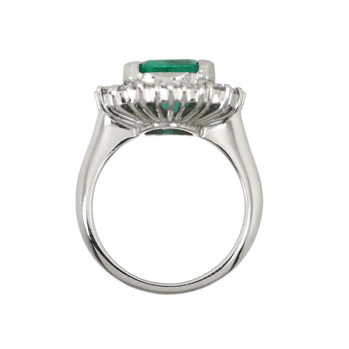 Emerald 2.70ct Diamond 1.02ct Ring Pt Platinum size5.5-5.75(US)