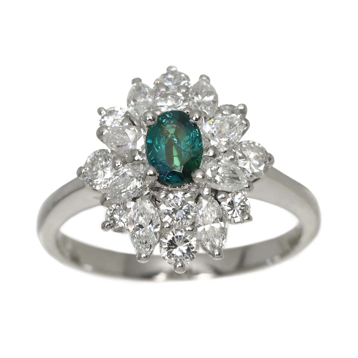 Alexandrite 0.37ct Diamond 1.08ct Ring Pt Platinum size5.5-5.75(US)