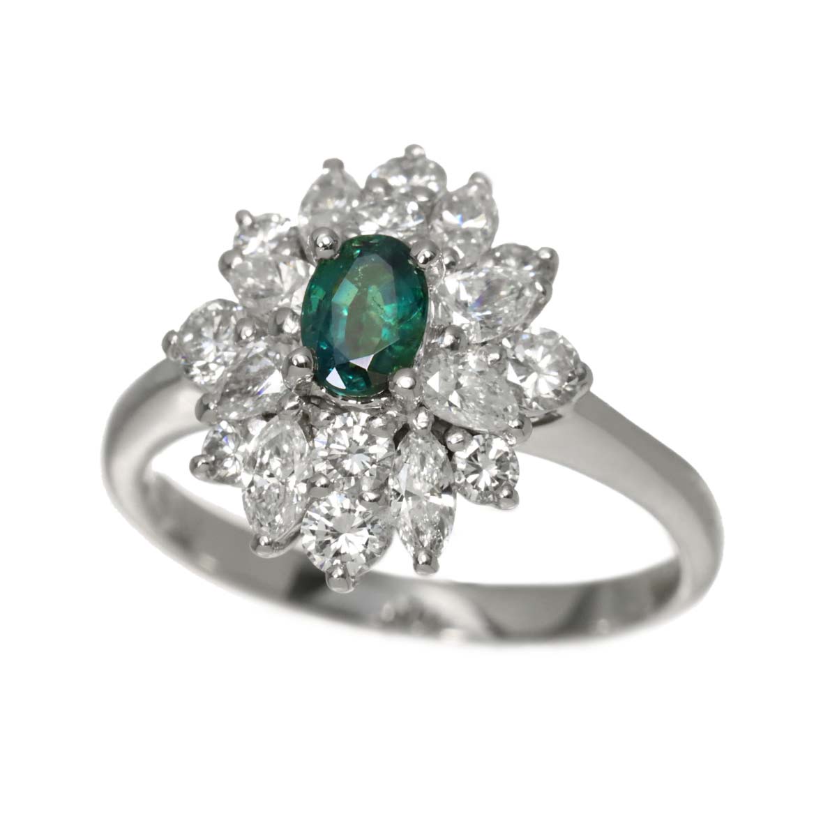 Alexandrite 0.37ct Diamond 1.08ct Ring Pt Platinum size5.5-5.75(US)