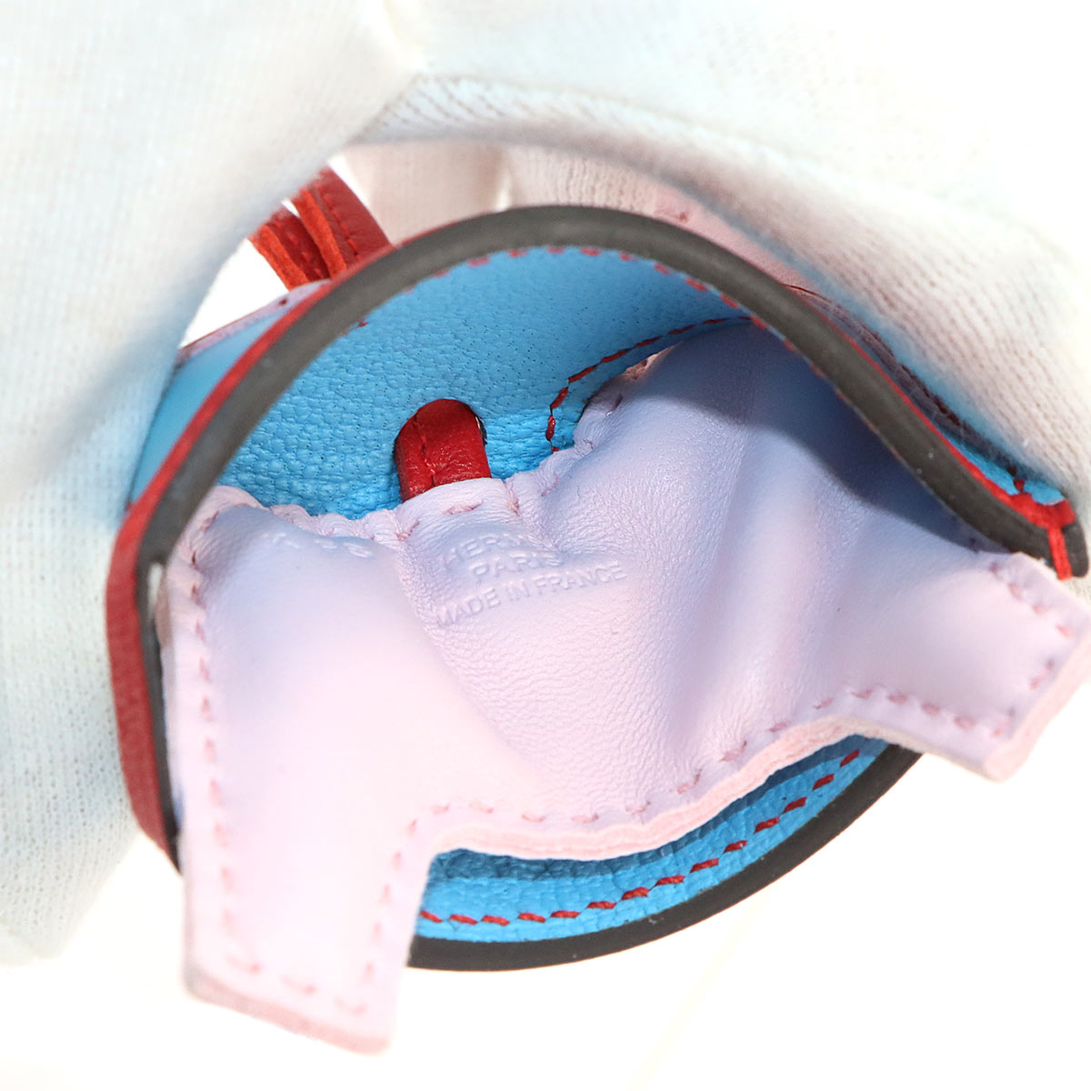 Rodeo Robeo Coeur PM Bag Charm Agneau Milo Rose Darling Celeste