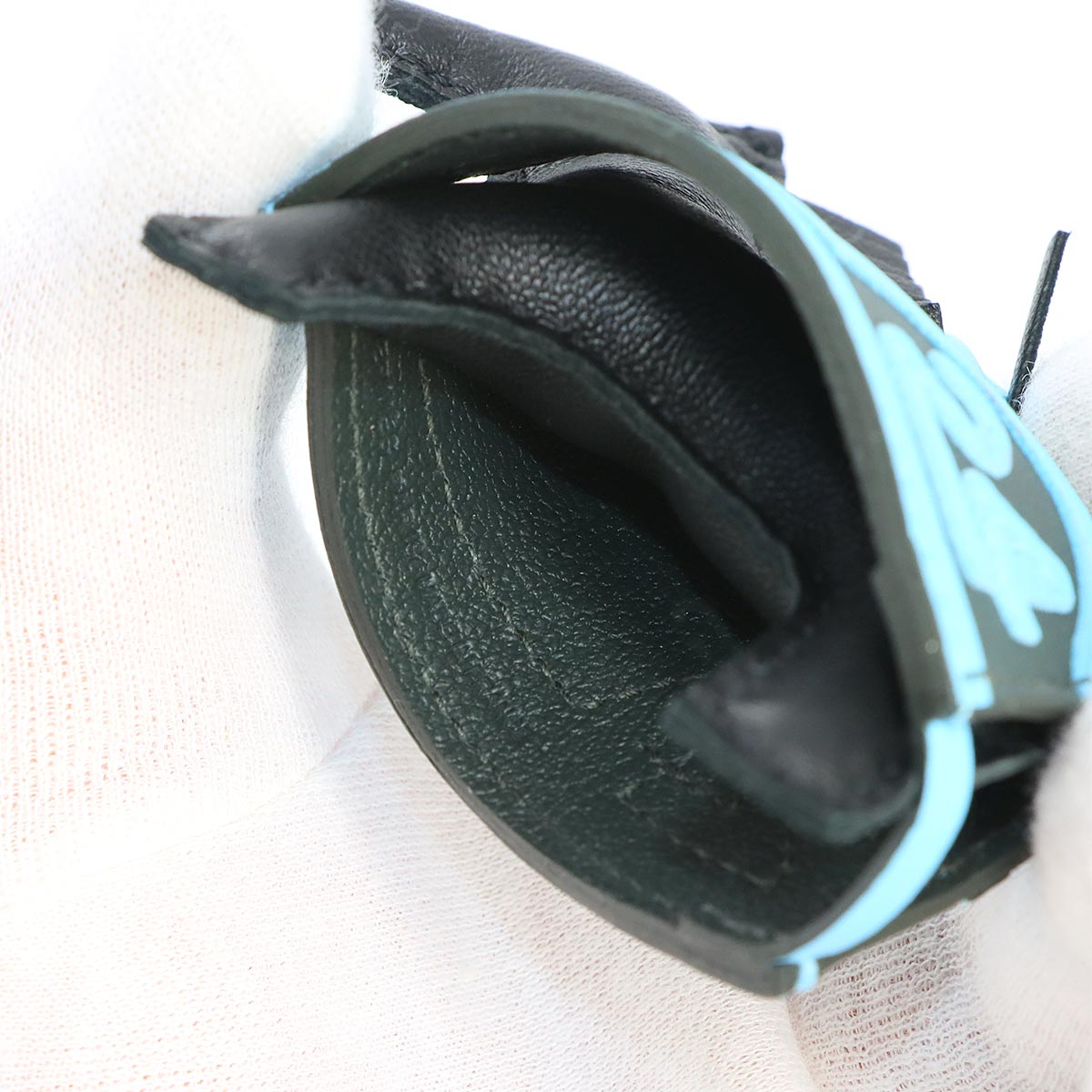 Rodeo Robeo 24 PM Bag Charm Agneau Milo Black Vert Mangrove
