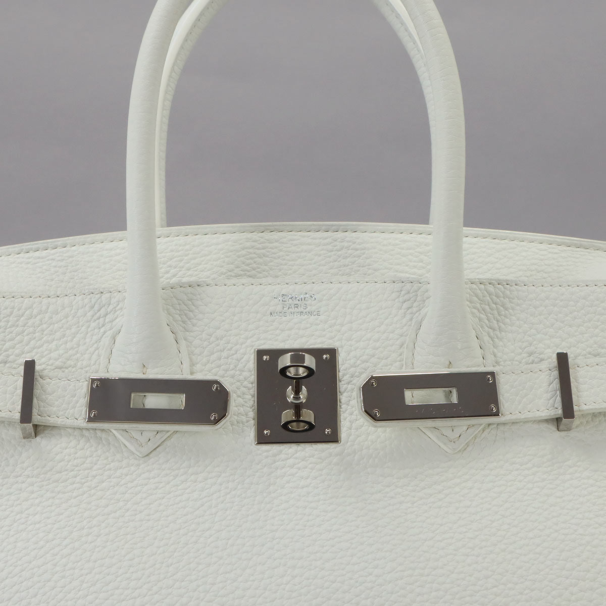 Birkin 30 Togo White Hand Bag Purse