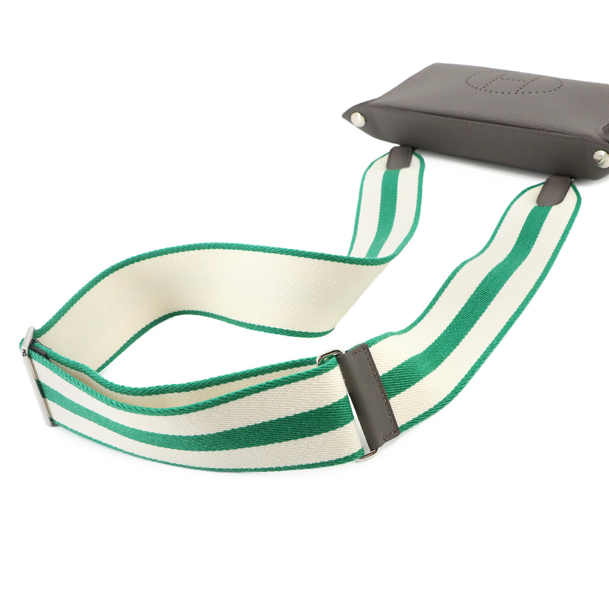 Videpoches Shoulder Bag Veau Togo Leather Etain Vert Vertigo