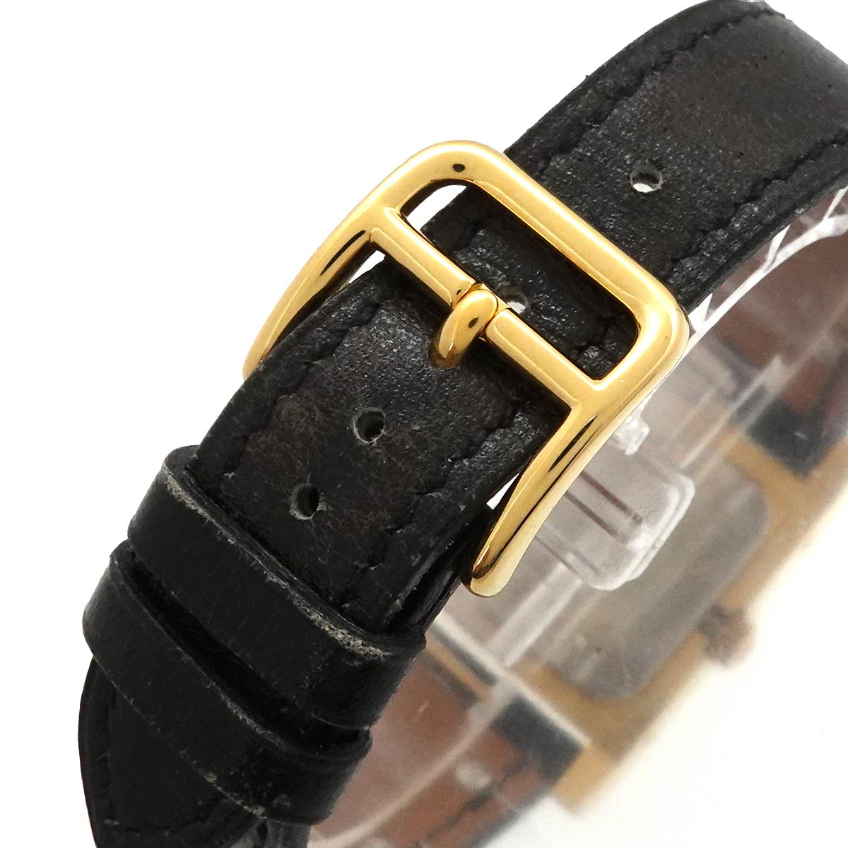 Medor Vintage pyramid Gold studs Quartz White Dial Ladies
