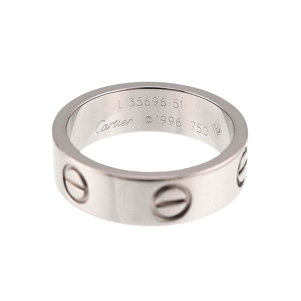 Love Ring 18K White Gold 750 size51 5.25(US)