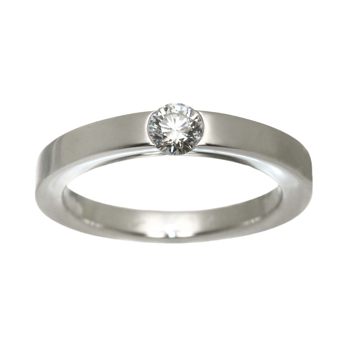 Diamond 0.21ct Ring 18K WG 750 Size49 4.75-5(US)