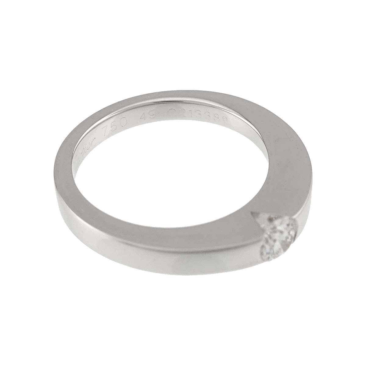 Diamond 0.21ct Ring 18K WG 750 Size49 4.75-5(US)