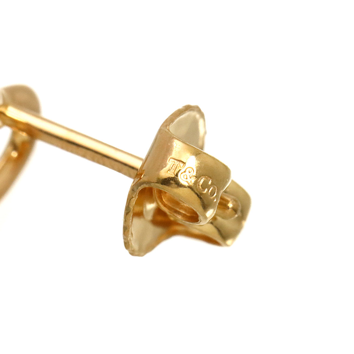 Open Heart Earring Pierced 18K PG 750 One Piece only