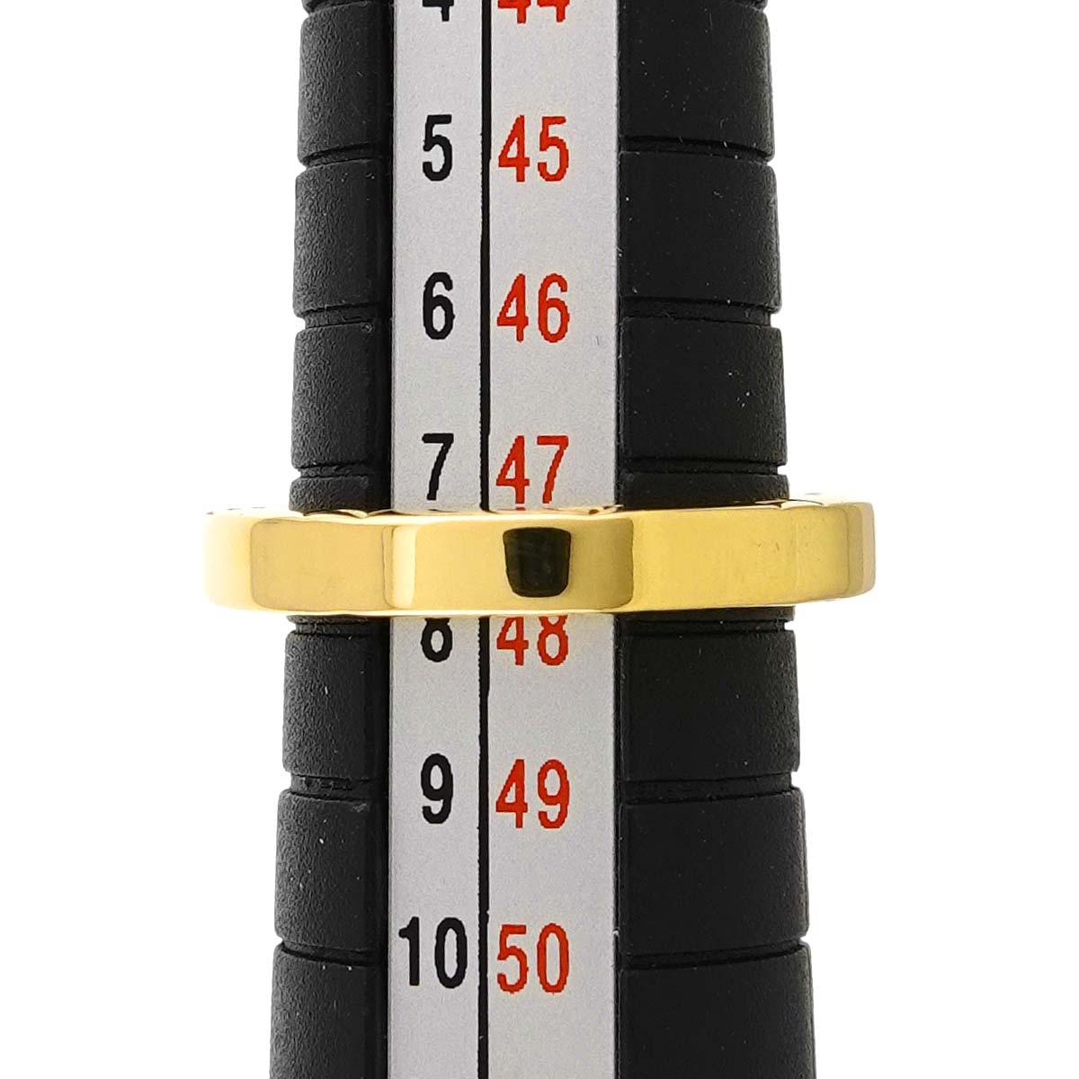 C Signature Ring 18K Yellow Gold 750 Size4.5(US)