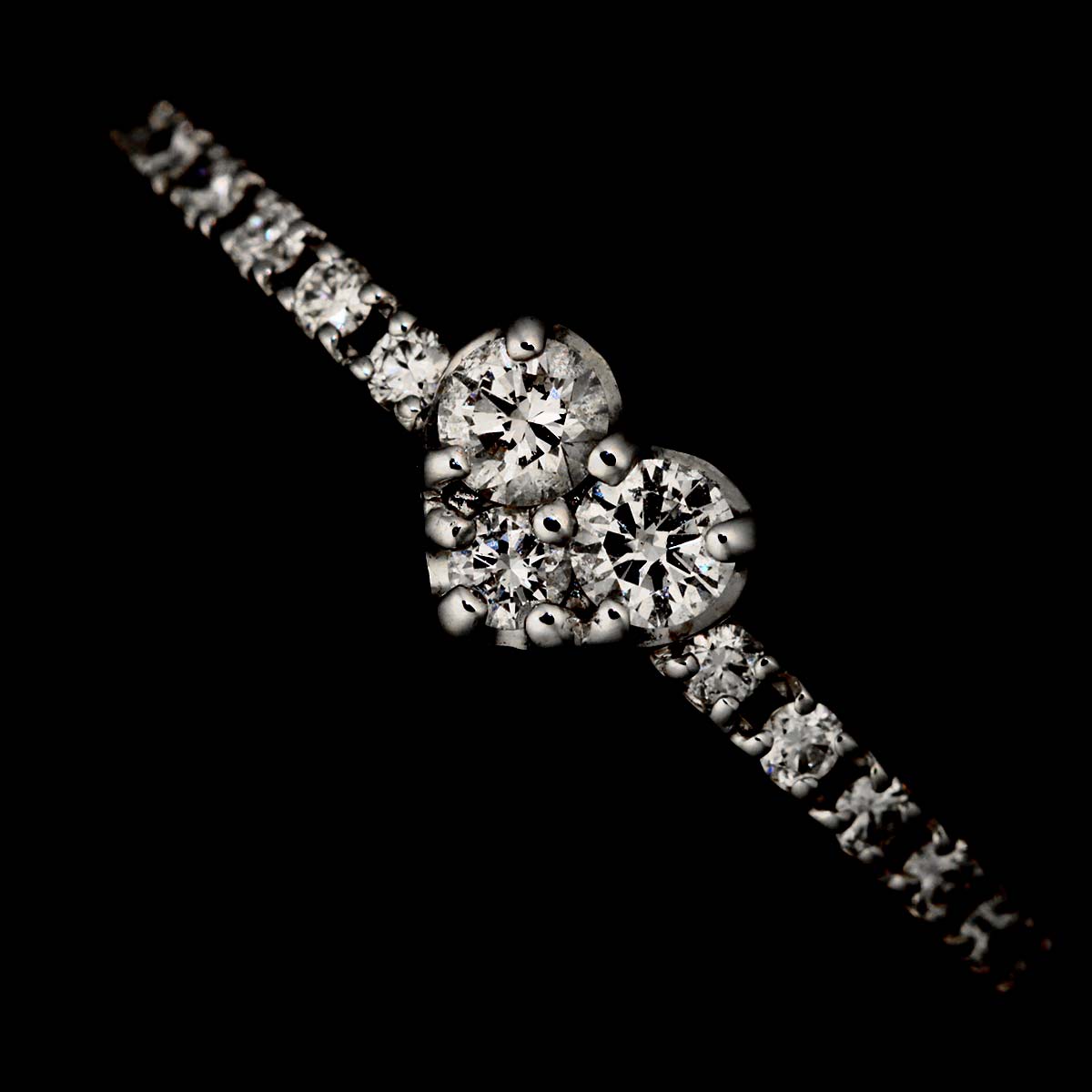 Diamond 0.18ct Ring 18K WG 750 Size3.75-4(US)