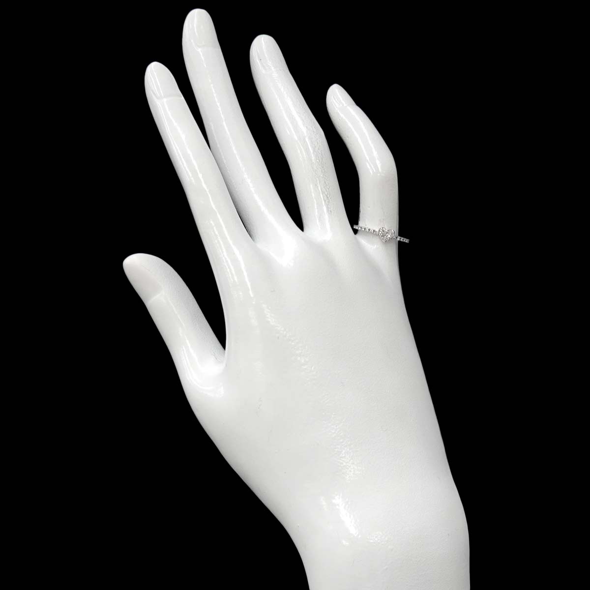 Diamond 0.18ct Ring 18K WG 750 Size3.75-4(US)