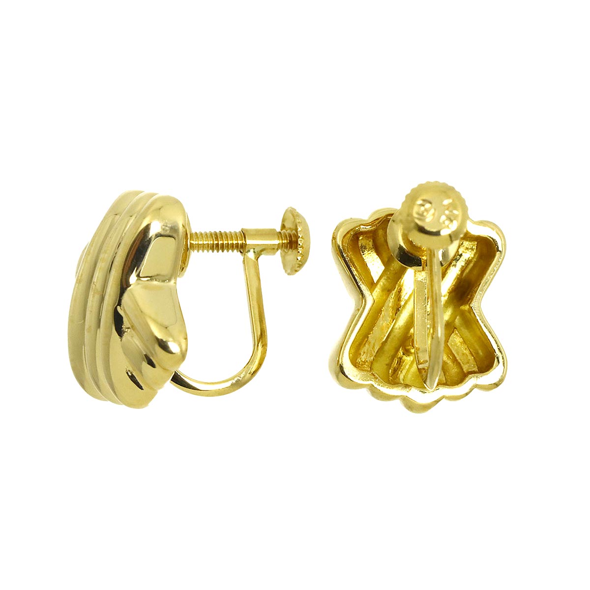 Earrings Clip on 18K YG 750