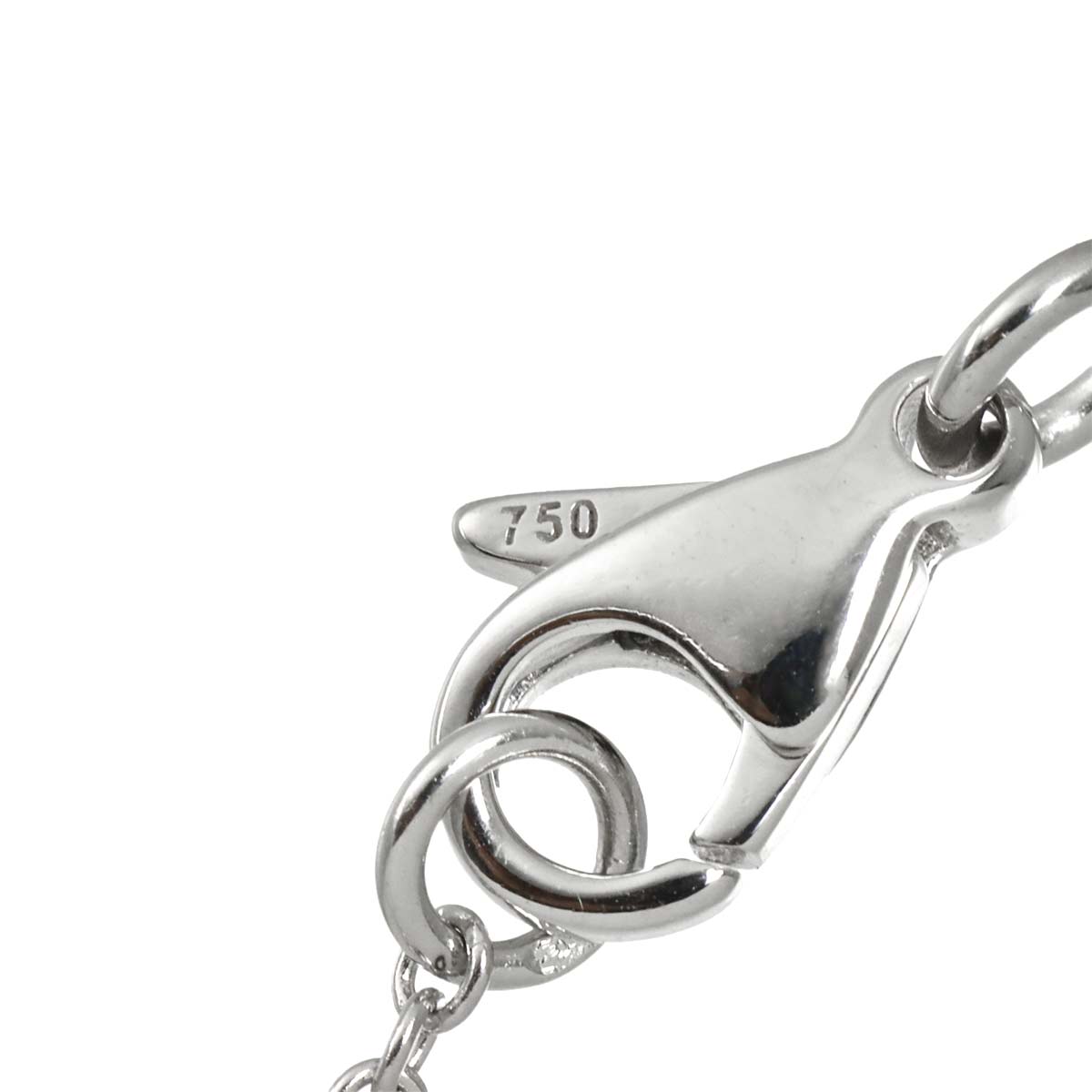 Diamond Akoya Pearl 8.5mm Necklace 18K White Gold 750
