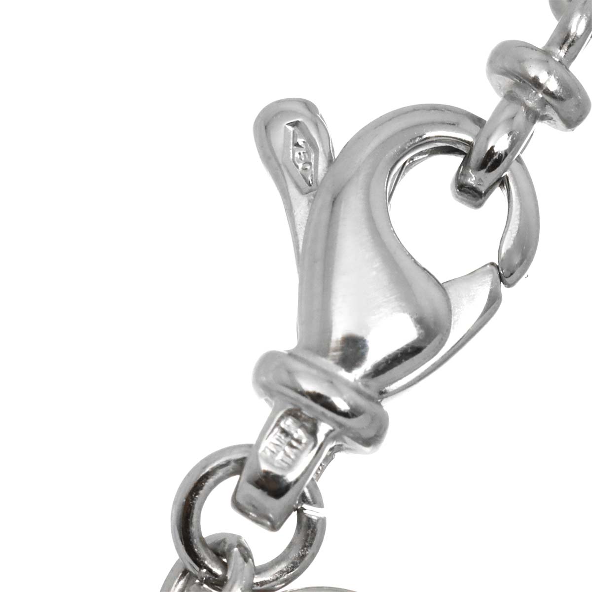 Double Logo Onyx Necklace 18K White Gold 750