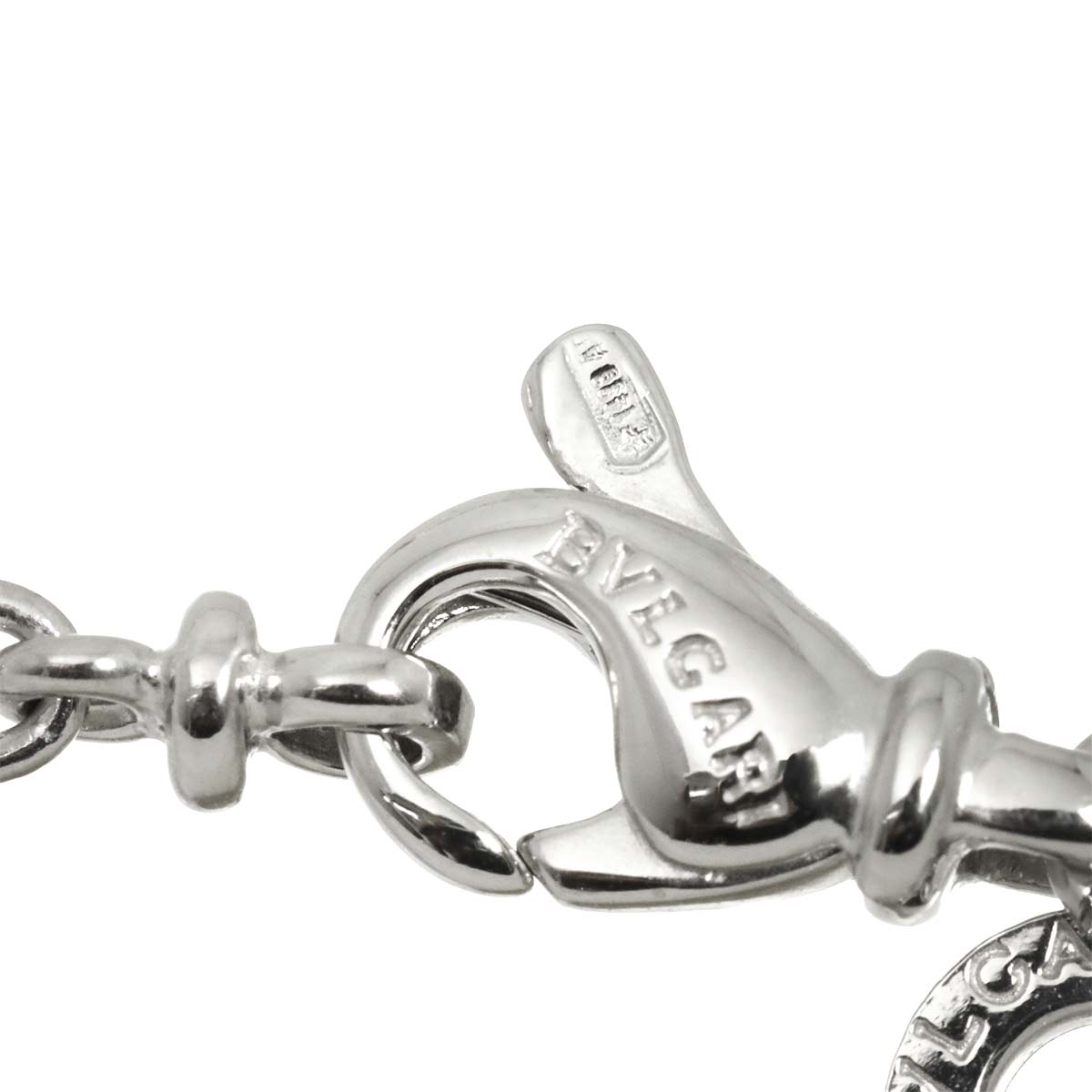 Double Logo Onyx Necklace 18K White Gold 750