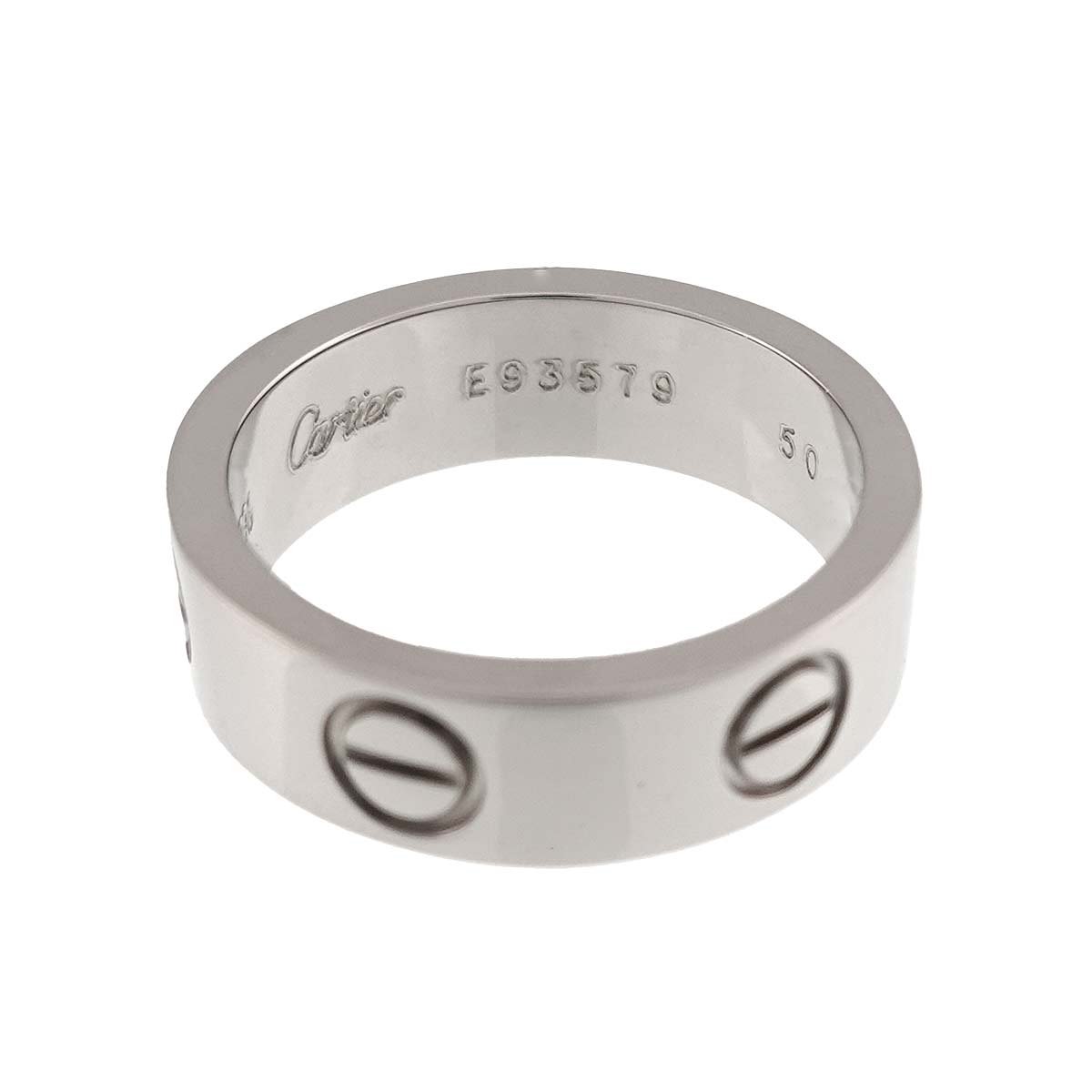Love Ring 18K White Gold 750 size50 4.75-5(US)