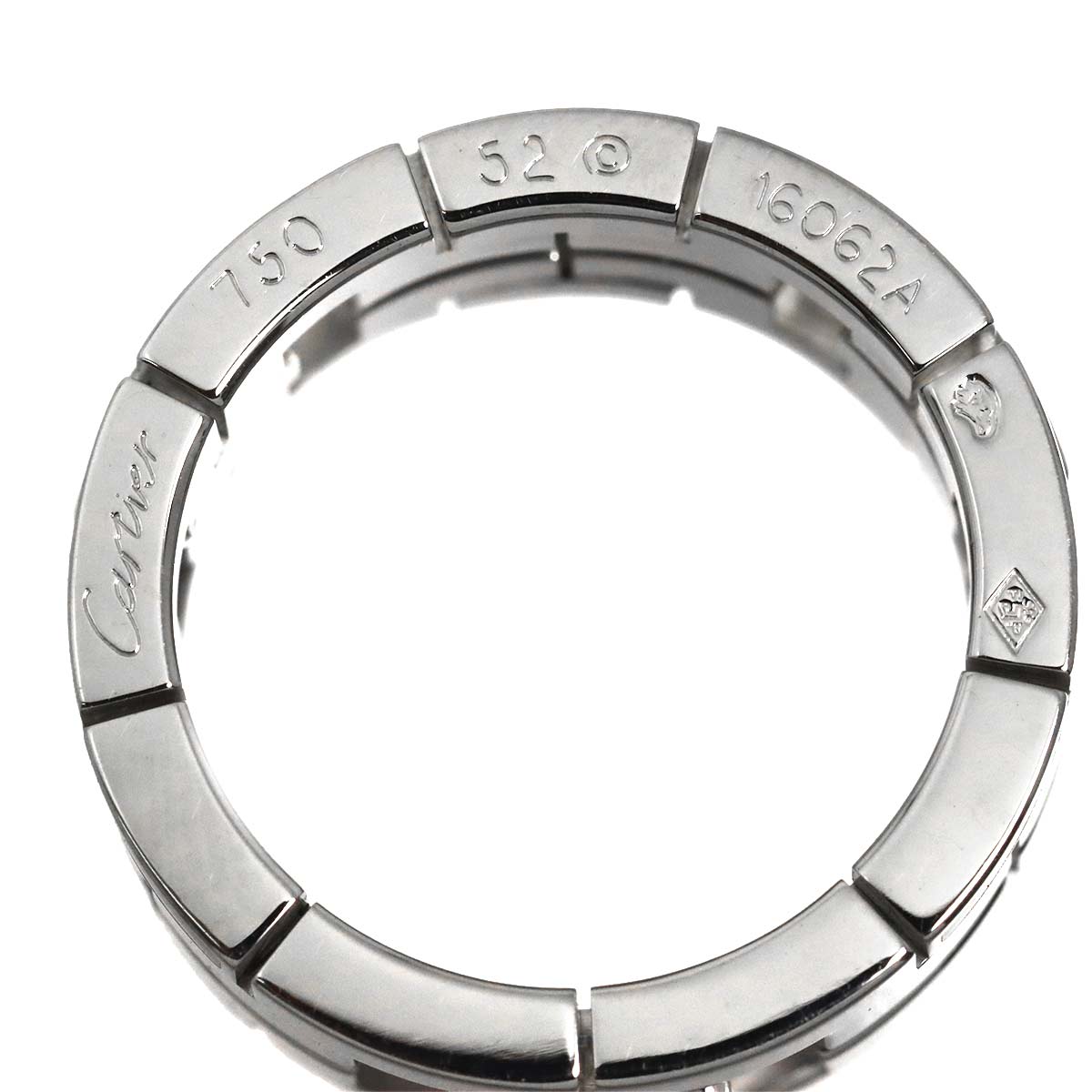 Dragon Padlock Diamond Enamel Ring 18K WG Size52 5.5-5.75(US)