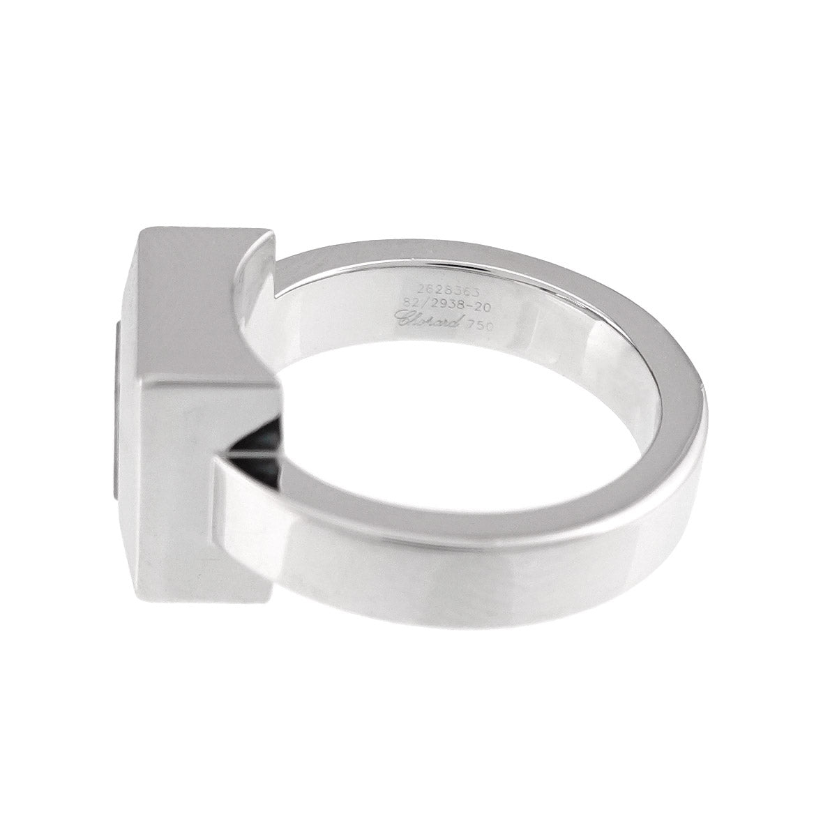 Happy Diamond Square Ring 18K WG 750 Size4.75-5(US)
