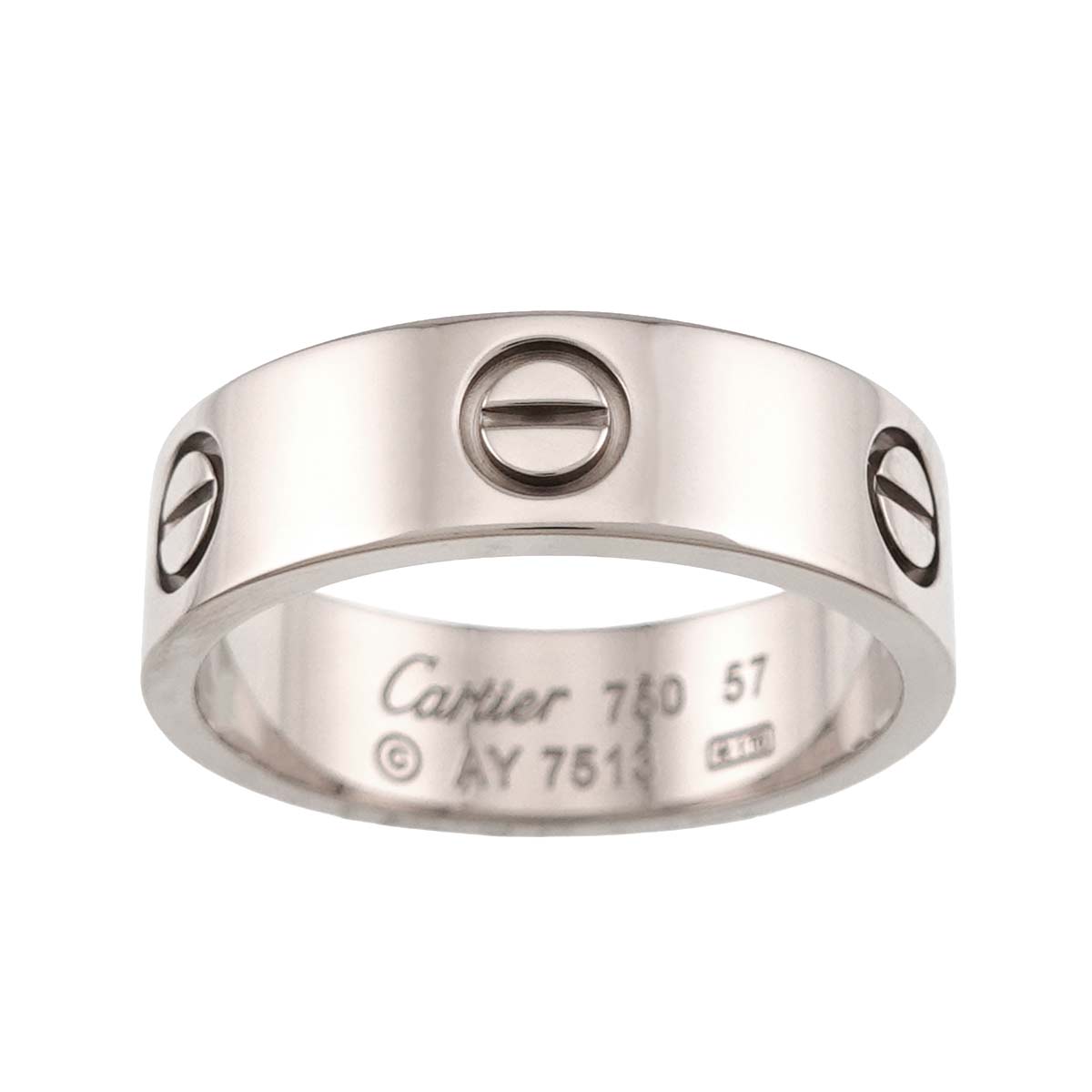 Love Ring 18K White Gold 750 size57 7.5(US)