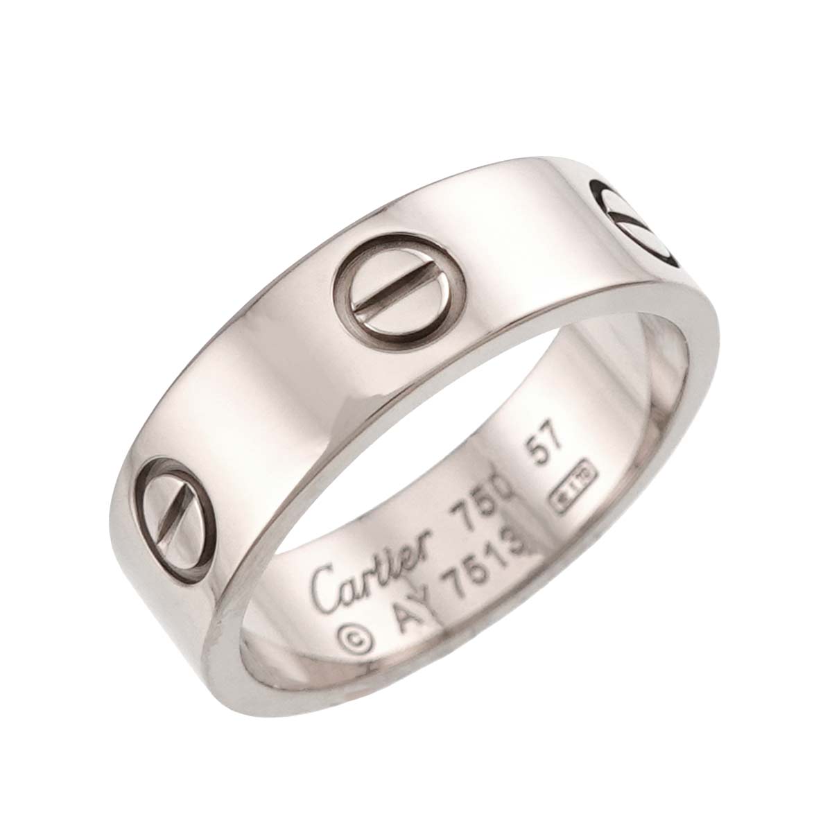 Love Ring 18K White Gold 750 size57 7.5(US)