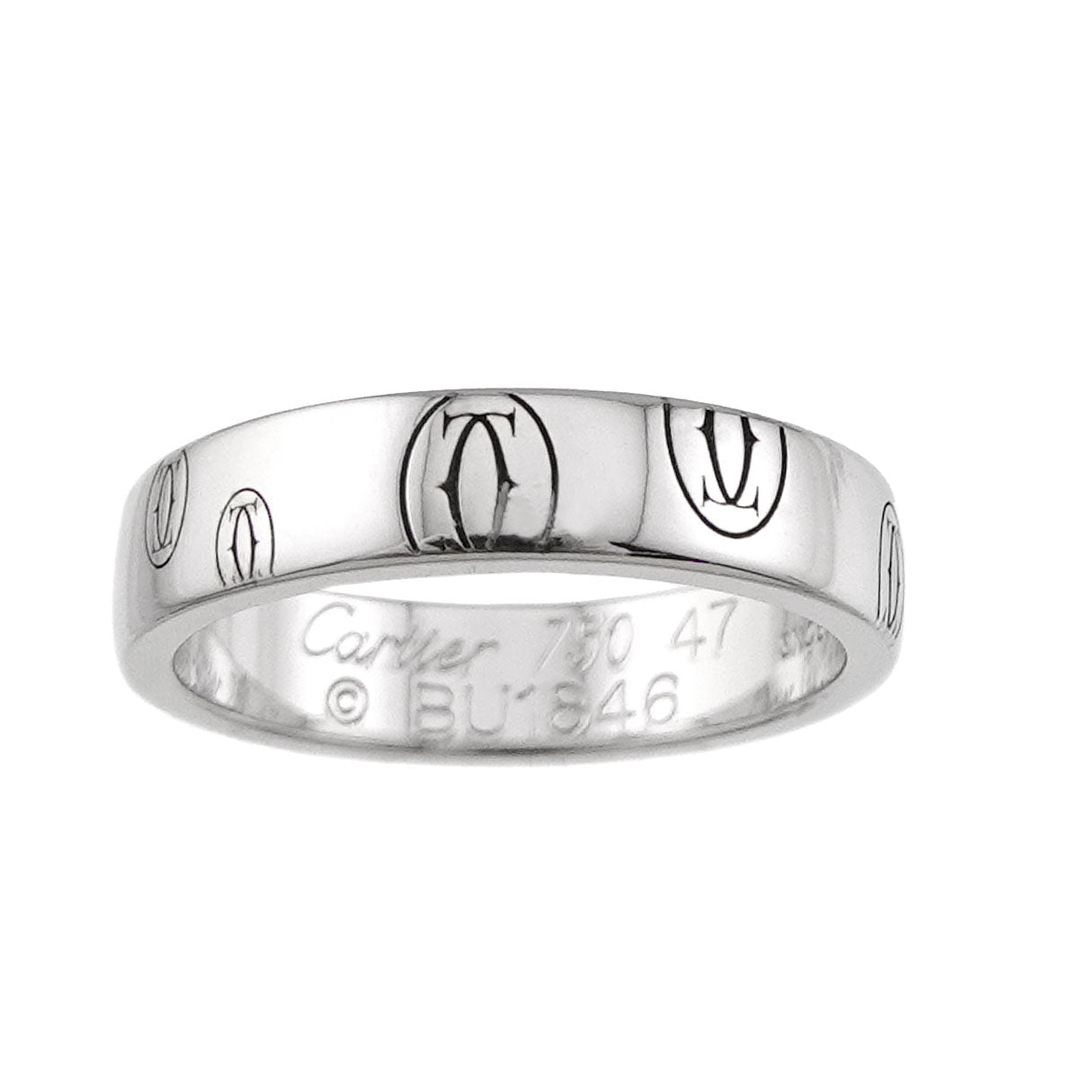 Happy Birthday SM Ring 18K White Gold 750 Size45 3.25(US)
