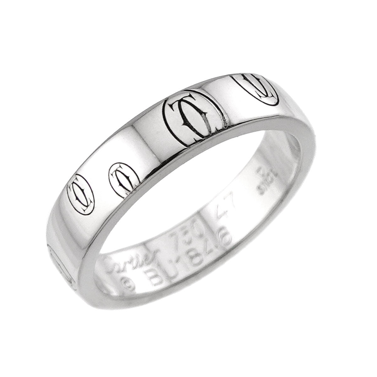 Happy Birthday SM Ring 18K White Gold 750 Size45 3.25(US)