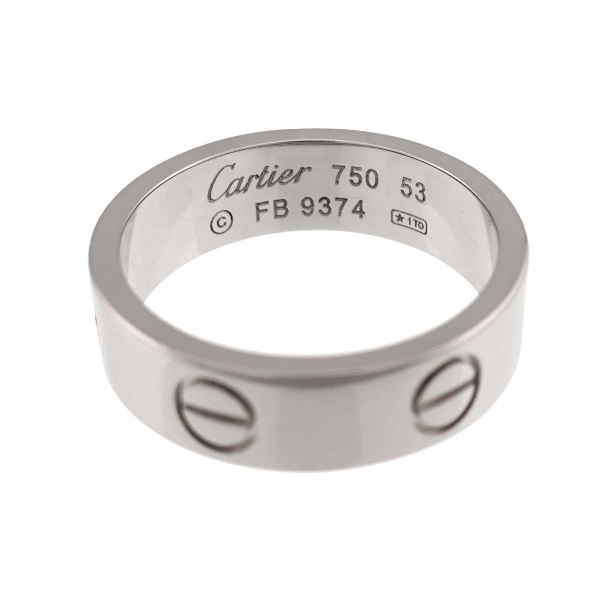 Love Classic Ring 18K White Gold 750 size53 6-6.25(US)