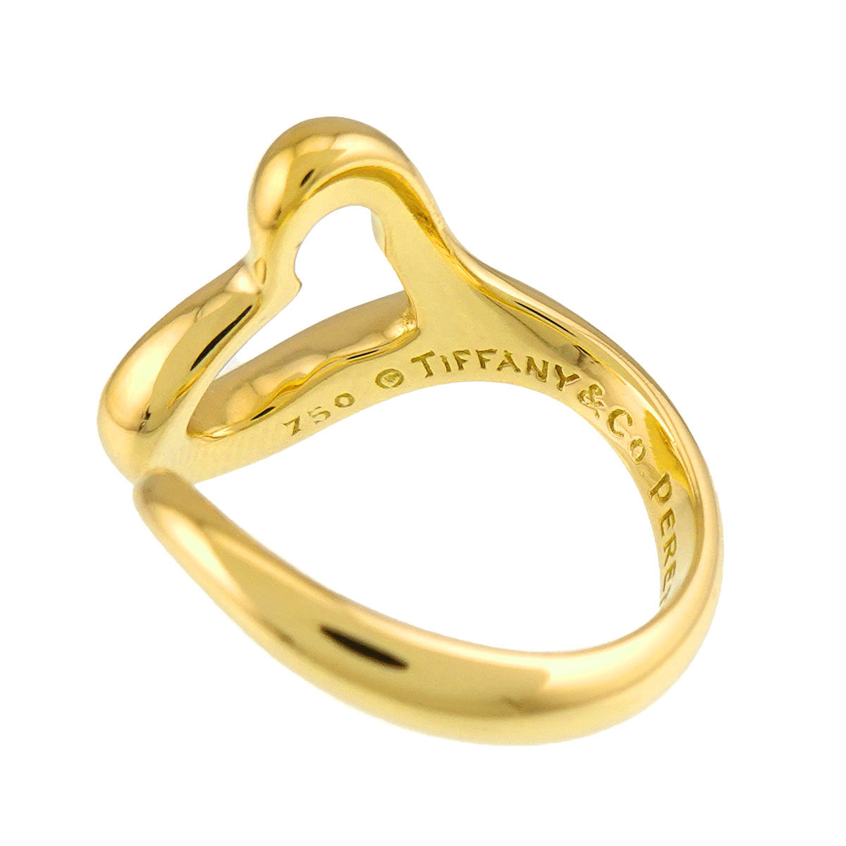 Open Heart Ring 18K YG 750 Size5.25(US)