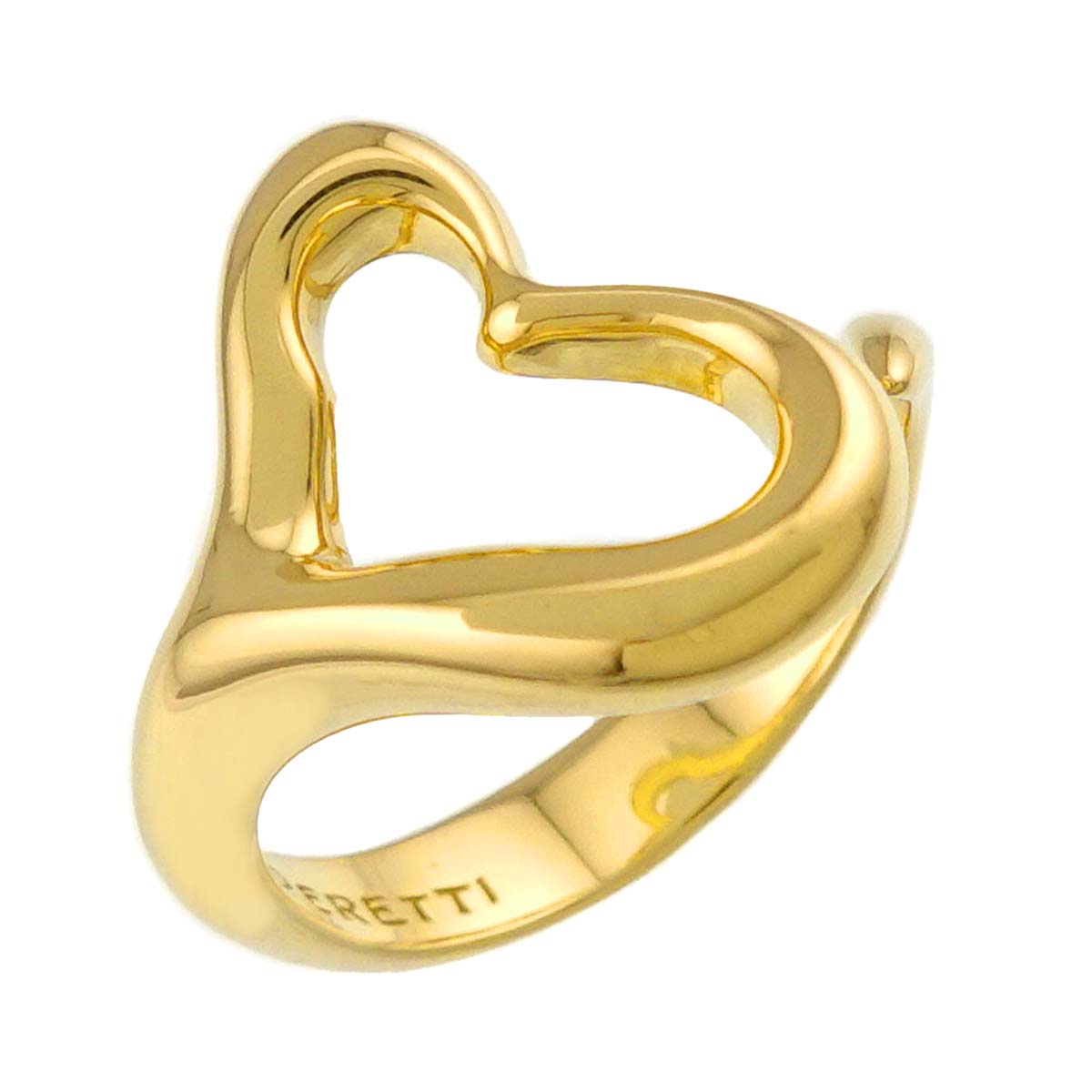 Open Heart Ring 18K YG 750 Size5.25(US)