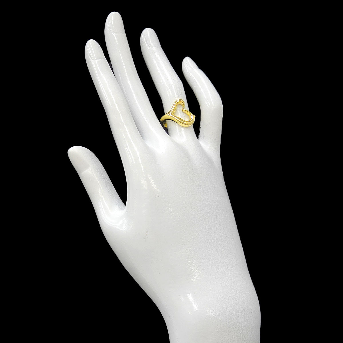 Open Heart Ring 18K YG 750 Size5.25(US)