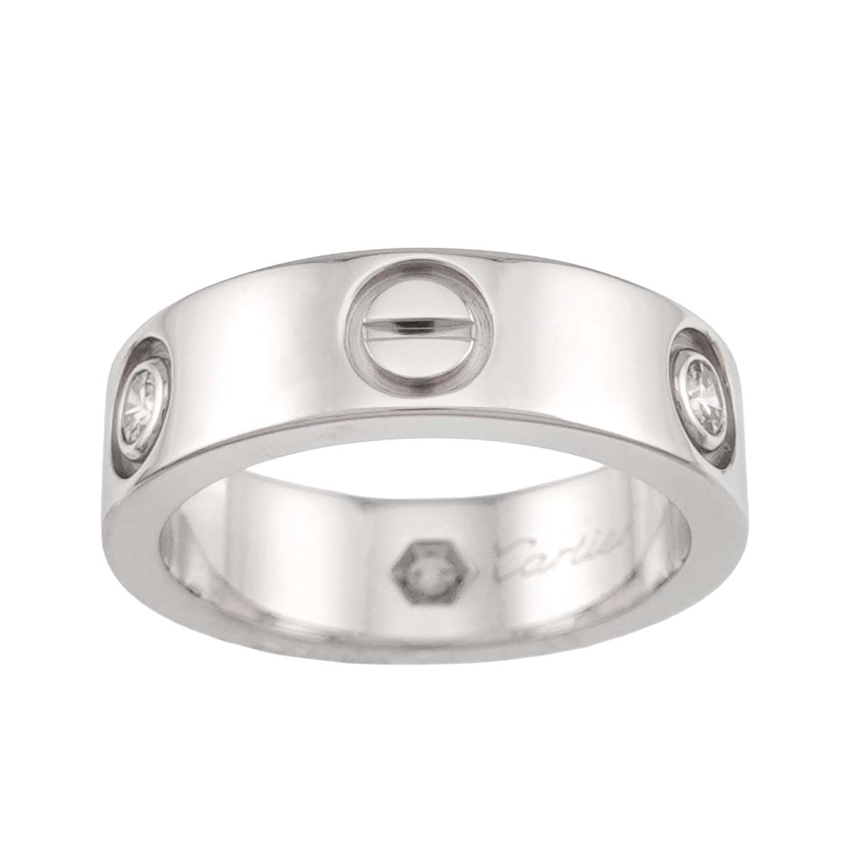 Love Ring Diamond 3P 18K White Gold 750 size49 4.75-5(US)