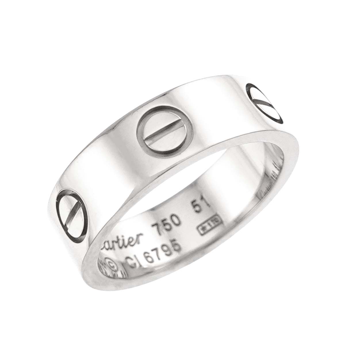 Love Ring 18K White Gold 750 size51 5.25-5.5(US)